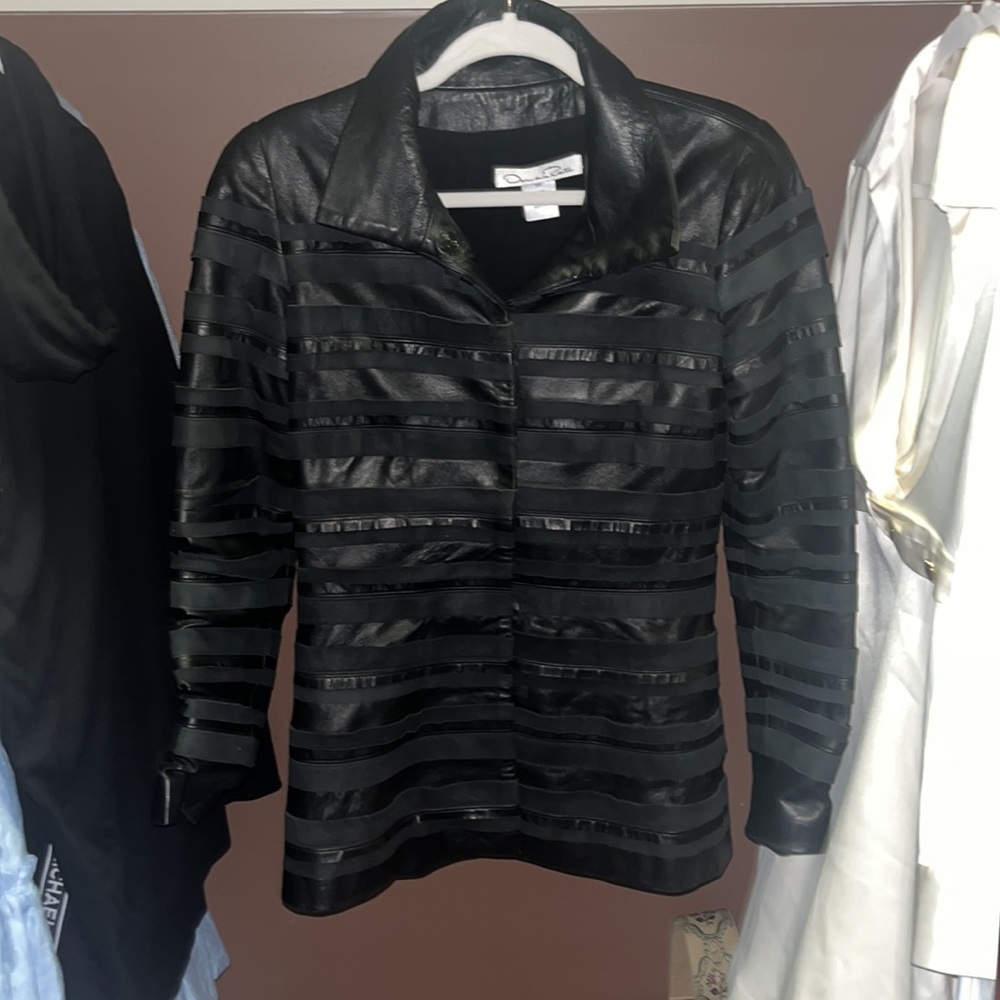 Oscar De La Renta Leather Jacket